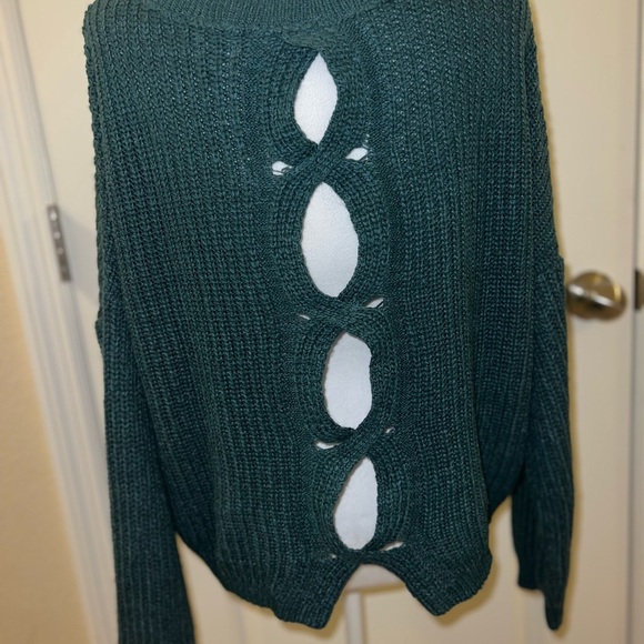 Cozy Teal Knit Sweater - Picture 2 of 5